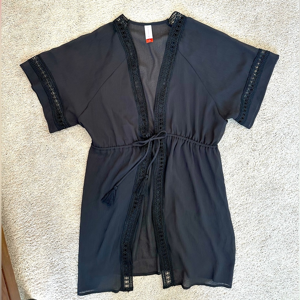 3/$15 EUC No Boundaries women’s black swimsuit cover-up size medium